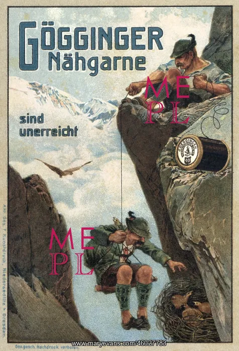  : advertising, poster of Goggingen sewing thread