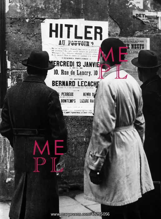 : Advertising poster for an information event on Hitler by : Advertising poster for an information event on Hitler by