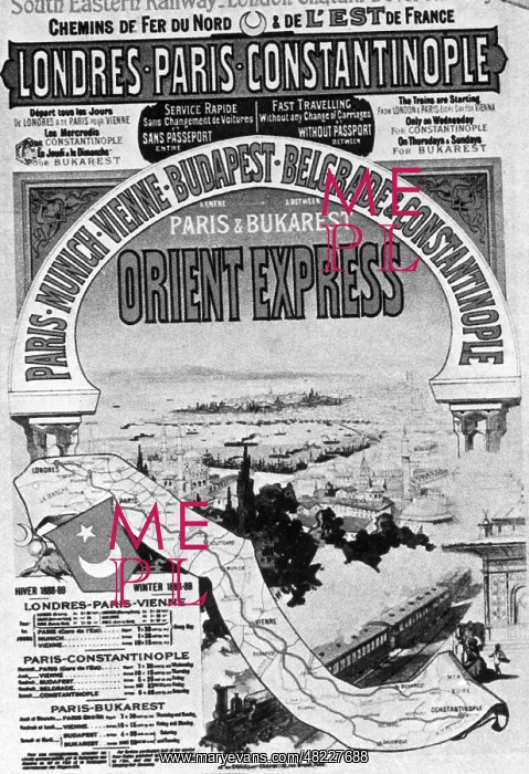 : Advertising poster for the Orient Express, 1888 : Advertising poster for the Orient Express, 1888