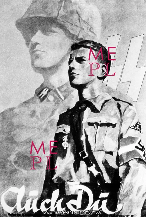 : Advertising poster of the Waffen-SS(Armed -SS) for the Hitle : Advertising poster of the Waffen-SS(Armed -SS) for the Hitle