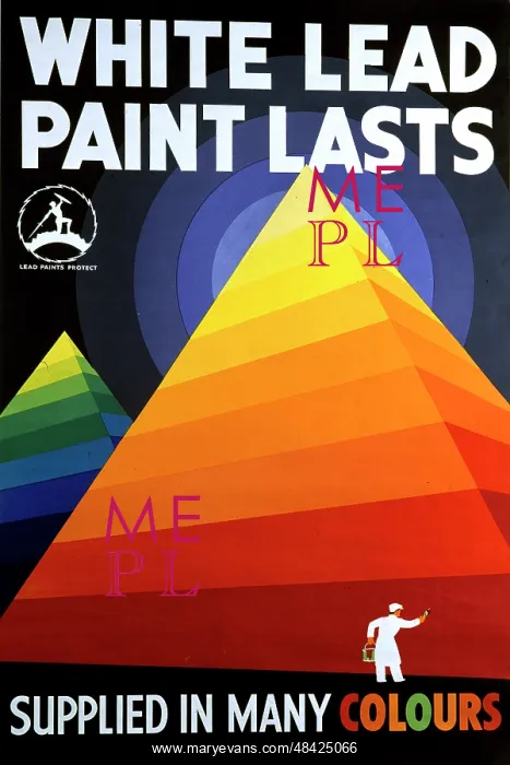  : Advertising poster, White Lead Paint Lasts