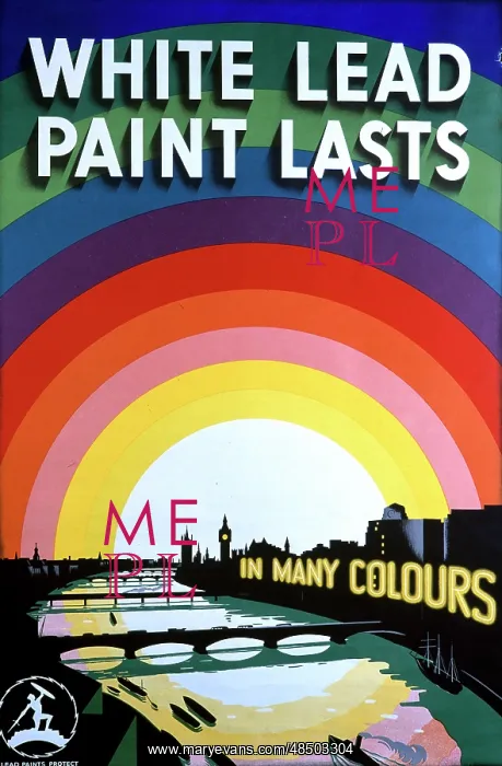  : Advertising poster, White Lead Paint Lasts