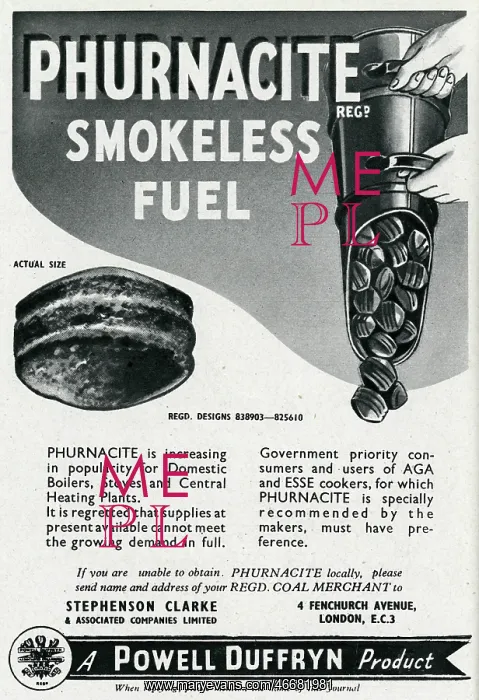 : Advert for Powell Duffryn 1944 : Advert for Powell Duffryn 1944