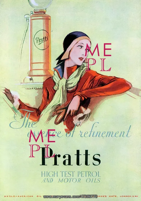  : Advert for Pratt's petrol 1930