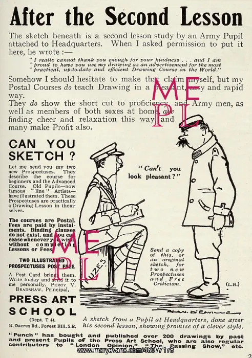 : Advertisement for the Press Art School