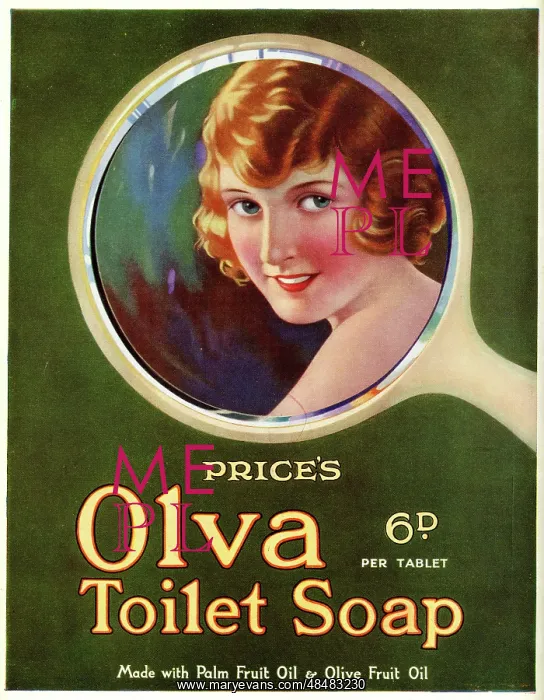 : Advert, Price's Olva Toilet Soap : Advert, Price's Olva Toilet Soap