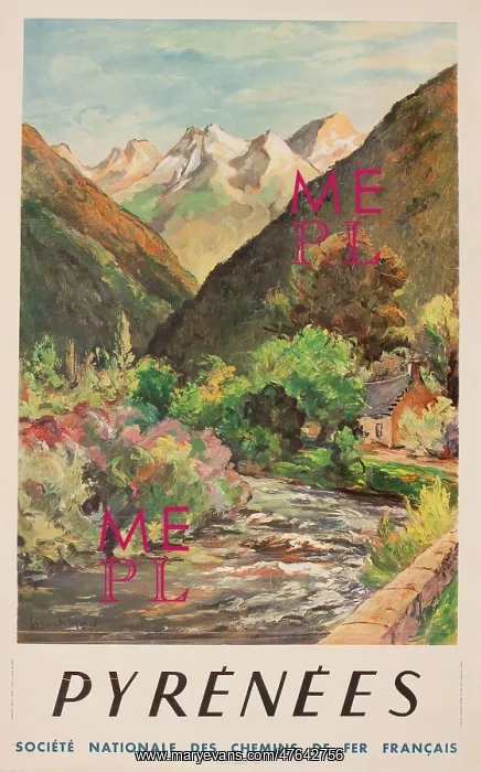 : Advertisement for the Pyrenees, South of France : Advertisement for the Pyrenees, South of France