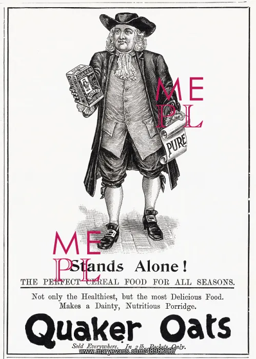 : Advert for Quaker Oats 1896 : Advert for Quaker Oats 1896