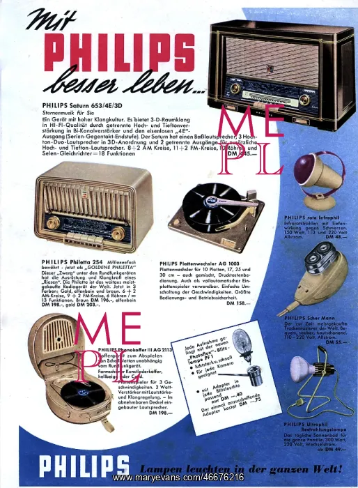  : advertising, radio set, Philips, advertisement
