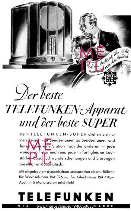 : advertising, radio, Telefunken, advert : advertising, radio, Telefunken, advert