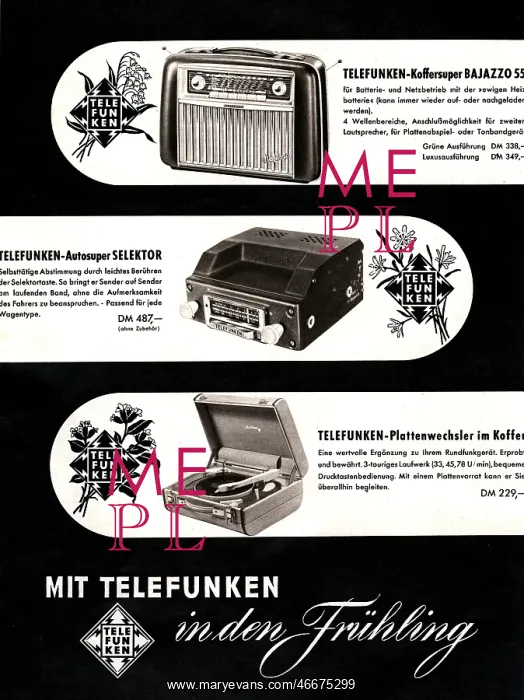 : advertising, radio, Telefunken, advertisement : advertising, radio, Telefunken, advertisement