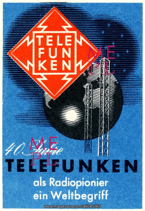 : advertising, radios, Telefunken, advert, May : advertising, radios, Telefunken, advert, May