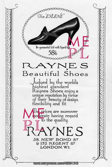  : Advert for Raynes shoes, 1927