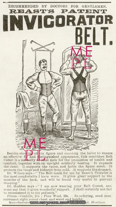 : Advert for Reast's Patent Invigorator Belt 1894 : Advert for Reast's Patent Invigorator Belt 1894