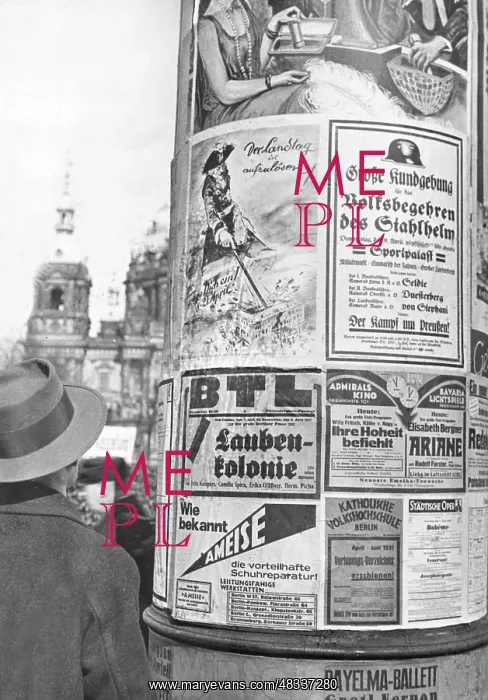 : Advertising for the referendum of the Stahlhelm, 1931 : Advertising for the referendum of the Stahlhelm, 1931