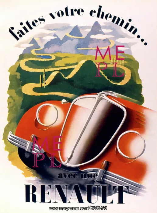 : Advertisement for the Renault motor car : Advertisement for the Renault motor car