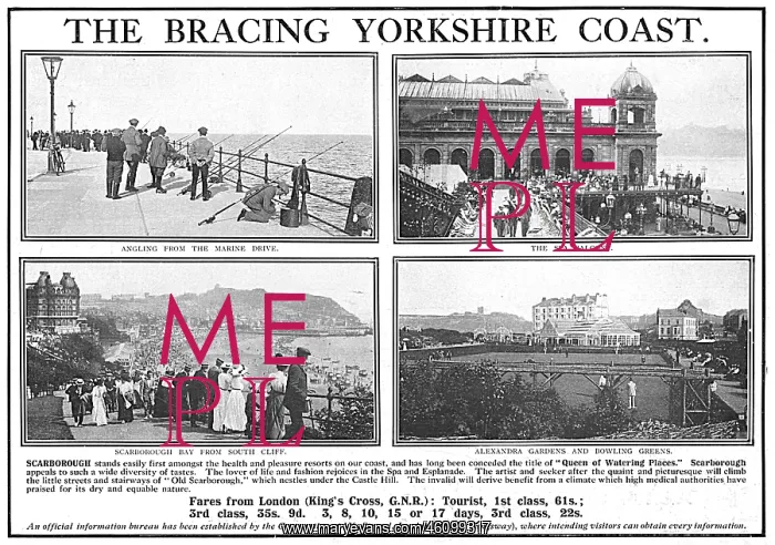 : Advertisement for the resort of Scarborough, 1914 : Advertisement for the resort of Scarborough, 1914