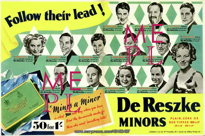 : Advert, De Reszke Minors cigarettes : Advert, De Reszke Minors cigarettes