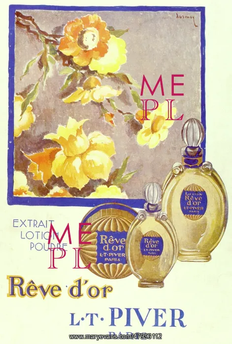 : Advertisement for Reve d'Or perfume products : Advertisement for Reve d'Or perfume products
