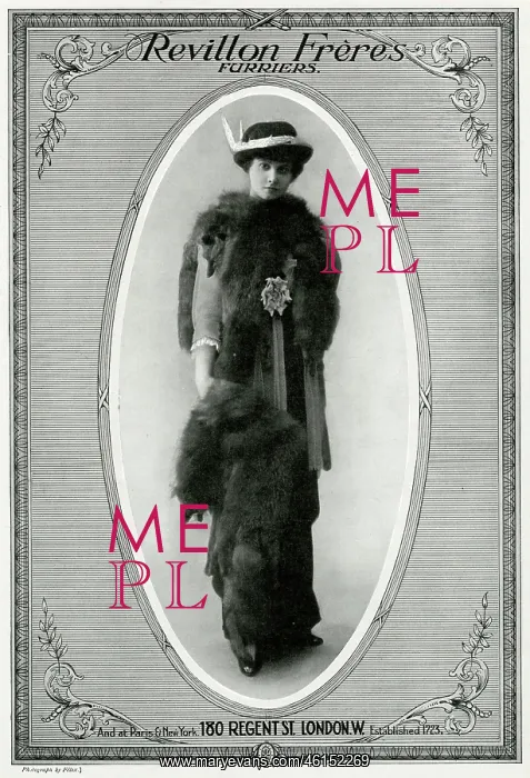 : Advert for Revillon Freres furriers 1913 : Advert for Revillon Freres furriers 1913