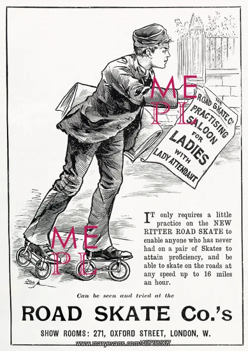 : Advert for Ritter Road Skates 1896 : Advert for Ritter Road Skates 1896