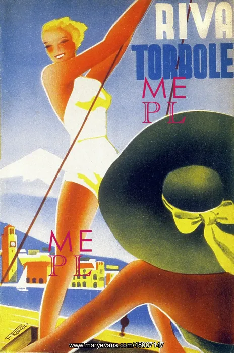 : Advertisement for Riva and Torbole, Lake Garda, Italy : Advertisement for Riva and Torbole, Lake Garda, Italy