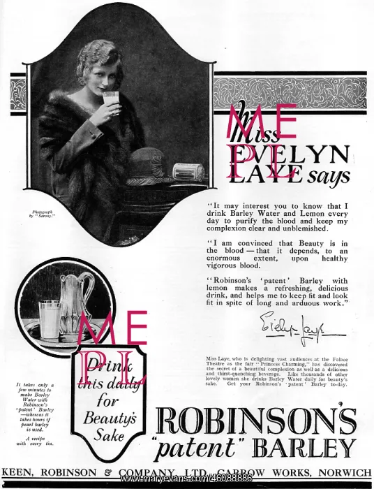 : Advert for Robinson's Barley, 1927 : Advert for Robinson's Barley, 1927