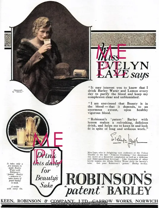 : Advert for Robinson's Barley, 1927 : Advert for Robinson's Barley, 1927