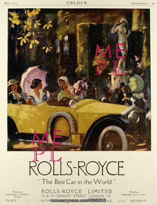 : Advertisement for Rolls-Royce cars : Advertisement for Rolls-Royce cars