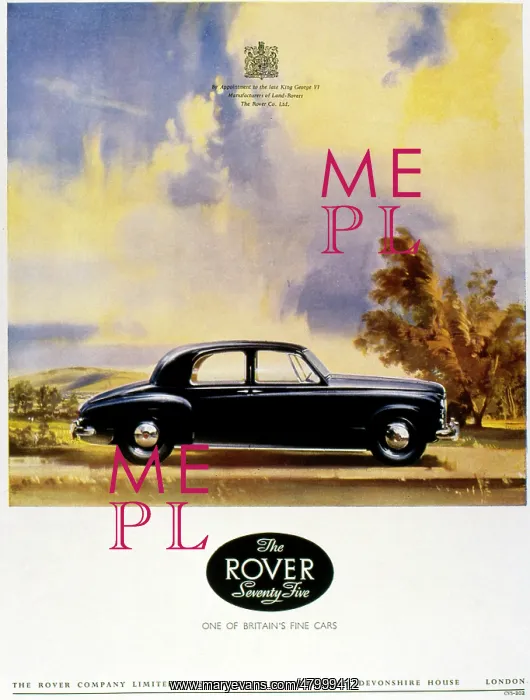 : Advertisement for the Rover 75 motor car : Advertisement for the Rover 75 motor car