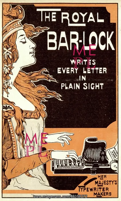  : Advert, The Royal Bar-Lock typewriter