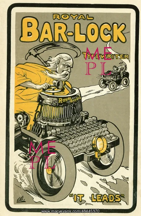 : Advert for Royal Bar-Lock Typewriter : Advert for Royal Bar-Lock Typewriter