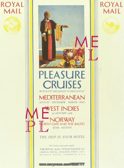 : Advertisement for Royal Mail Pleasure Cruises : Advertisement for Royal Mail Pleasure Cruises