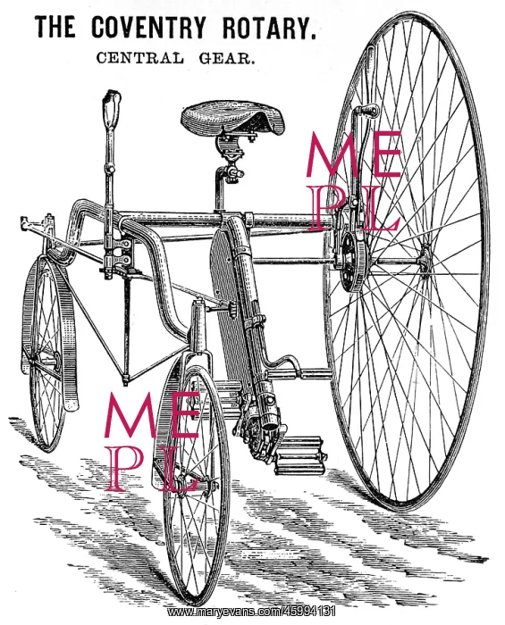 : Advert for a Rudge Coventry Rotary Tandem 1885 : Advert for a Rudge Coventry Rotary Tandem 1885