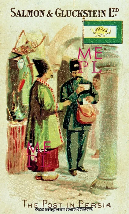 : Advert, Salmon & Gluckstein Ltd, The Post in Persia : Advert, Salmon & Gluckstein Ltd, The Post in Persia