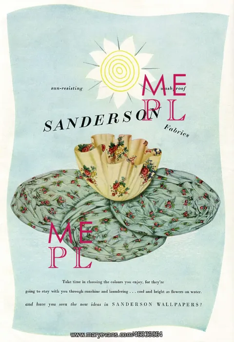 : Advertisement for Sanderson Fabrics : Advertisement for Sanderson Fabrics