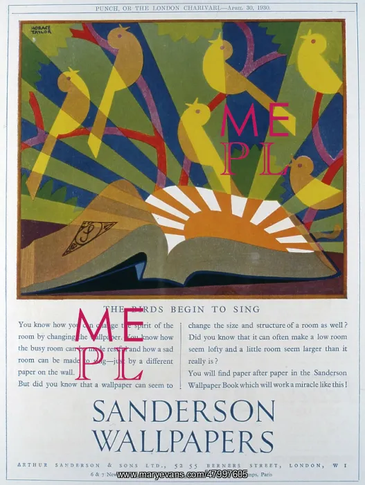 : Advertisement for Sanderson Wallpapers : Advertisement for Sanderson Wallpapers