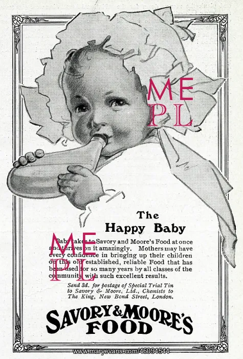 : Advert for Savory & Moore's Food 1914 : Advert for Savory & Moore's Food 1914