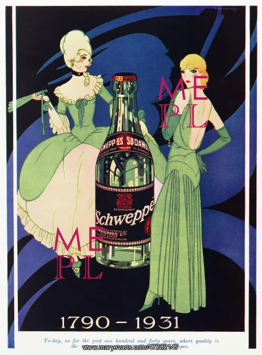 : Advert for Schweppes soda 1931 : Advert for Schweppes soda 1931