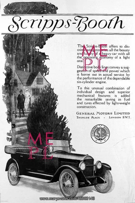 : Advertisement for Scripps-Booth car : Advertisement for Scripps-Booth car