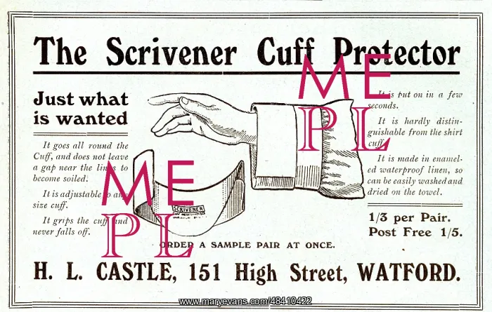 : Advert, The Scrivener Cuff Protector : Advert, The Scrivener Cuff Protector