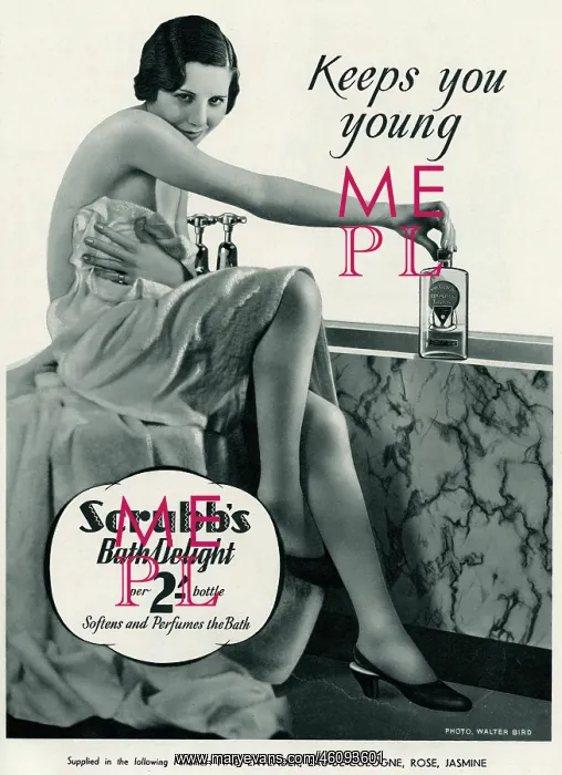 : Advert by Scrubb's bath lotion 1934 : Advert by Scrubb's bath lotion 1934