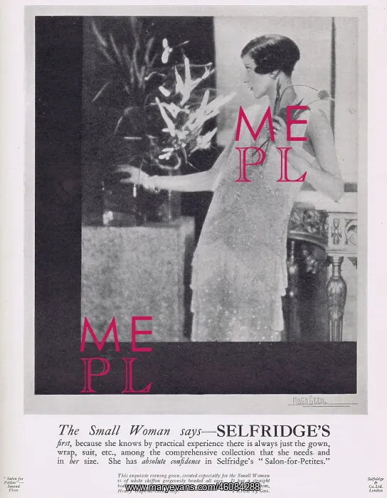 : Advert for Selfridge's, 1927 : Advert for Selfridge's, 1927