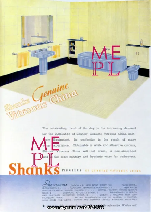 : Advertisement for Shanks bathrooms : Advertisement for Shanks bathrooms