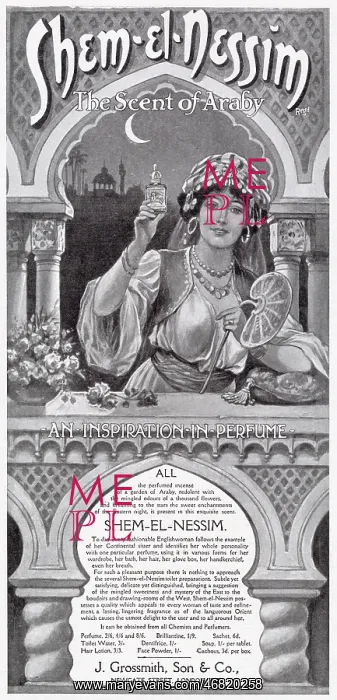 : Advert for Shem-el-Nessim - Perfume 1910 : Advert for Shem-el-Nessim - Perfume 1910