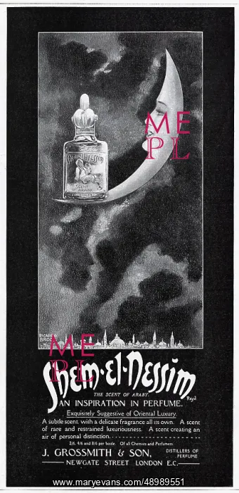 : Advert for Shem-el-Nessim - Perfume 1910 : Advert for Shem-el-Nessim - Perfume 1910