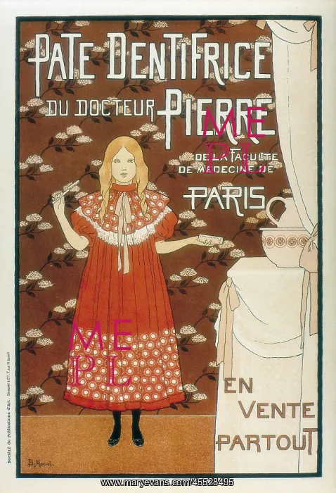 : Advertisement sign for Pate dentifrice du Dr.Pierre : Advertisement sign for Pate dentifrice du Dr.Pierre