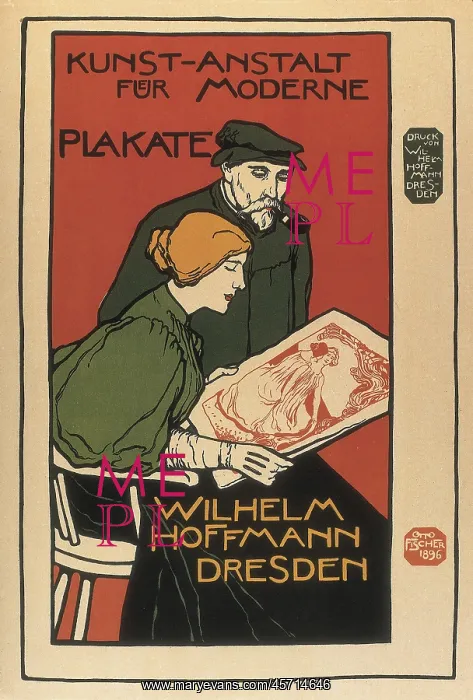 : Advertisement sign for Wilhelm Hoffmann Art Gallery : Advertisement sign for Wilhelm Hoffmann Art Gallery