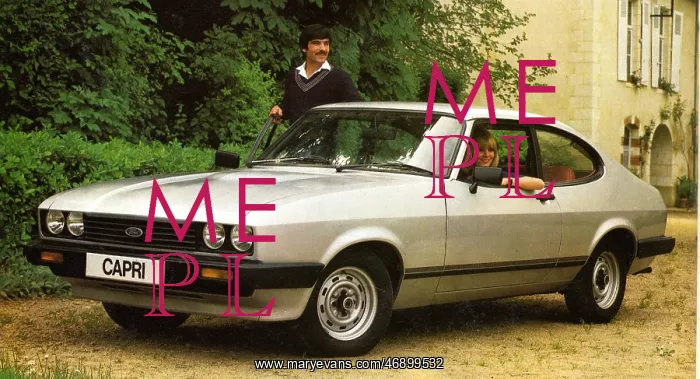  : Advertisment for silver Ford Capri, Mark III