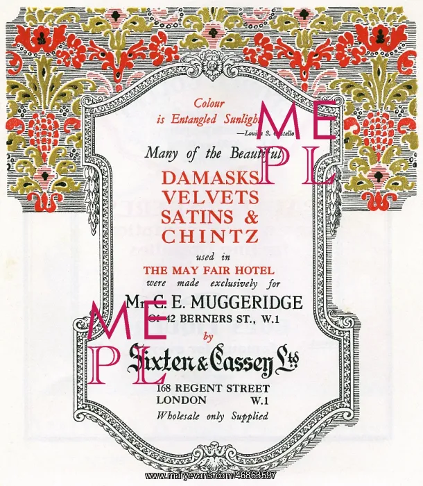 : Advertisement for Sixten & Cassey : Advertisement for Sixten & Cassey